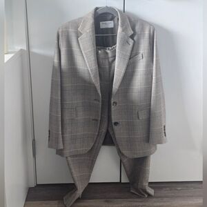 Babaton Beige Plaid Women's Suit